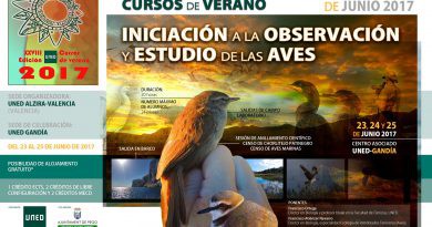 Pego col·labora en el curs d’estiu de la UNED d’iniciació a l’observació i estudi de les aus