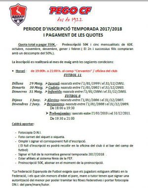 futbol periode d'inscripcio