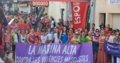 MANIFEST CONTRA LA VIOLÈNCIA DE GÈNERE I EL FEMINICIDI   BENISSA, 3 DE JUNY DEL 2017, CURSA POPULAR CIRCUIT MARINA ALTA