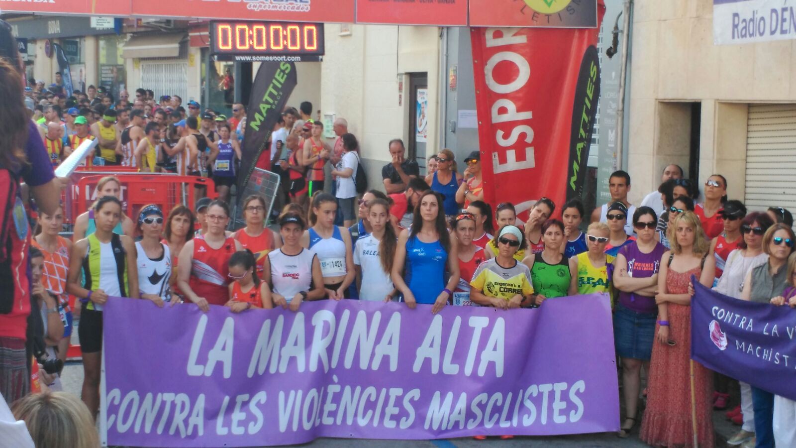 MANIFEST CONTRA LA VIOLÈNCIA DE GÈNERE I EL FEMINICIDI   BENISSA, 3 DE JUNY DEL 2017, CURSA POPULAR CIRCUIT MARINA ALTA