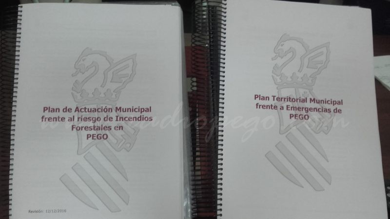 Pego aprova el Pla territorial municipal front a les emergències i el Pla d’actuació municipal front al risc d’incendis forestals