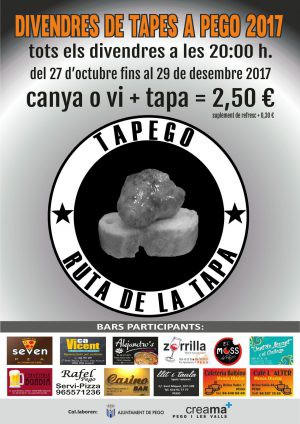 cartell RUTA DE LA TAPA 2017