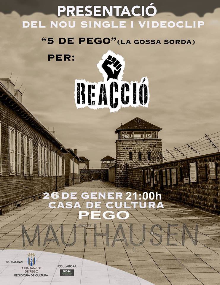 Reacció presenta el seu nou senzill i videoclip, ‘5 de Pego’, una composició que actualitza el que se sap dels 5 pegolins que van ser deportats al camp de concentració de Mauthausen