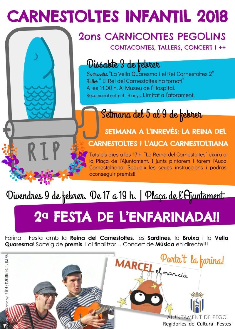 La 2ª Festa de l’Enfarinada culminarà divendres la segona edició dels Carnicontes Pegolins
