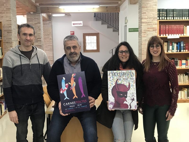 Tres sardines disfressades anunciaran el Carnestoltes de Pego 2018