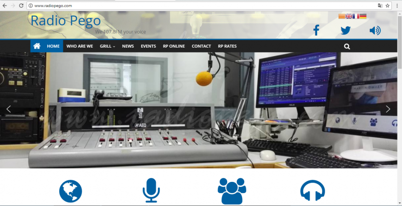 El web de Ràdio Pego enceta any donant la possibilitat de traduir el seu contingut