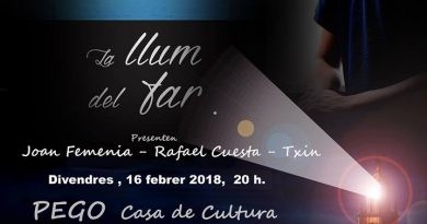 ‘La llum del far’ es presenta a Pego