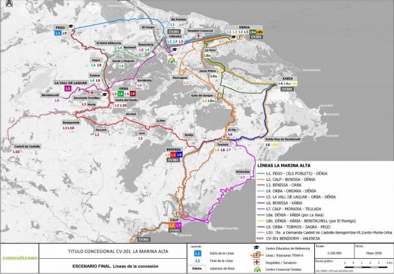 Les Valls es queden aïllades en el nou projecte de servei públic de transport de viatgers per carretera