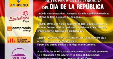 Celebració del Dia de la República a Pego
