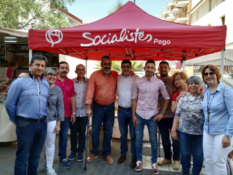 Patxi López visita Pego per a recolzar la candidatura d’Enrique Moll