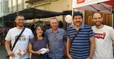 Joan Baldoví i Josep Nadal, al mercat amb Compromís per Pego