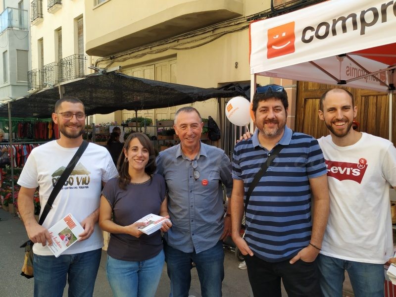 Joan Baldoví i Josep Nadal, al mercat amb Compromís per Pego