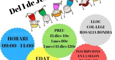 Finalitza el termini d’inscripcions per a l’Escola municipal d’estiu