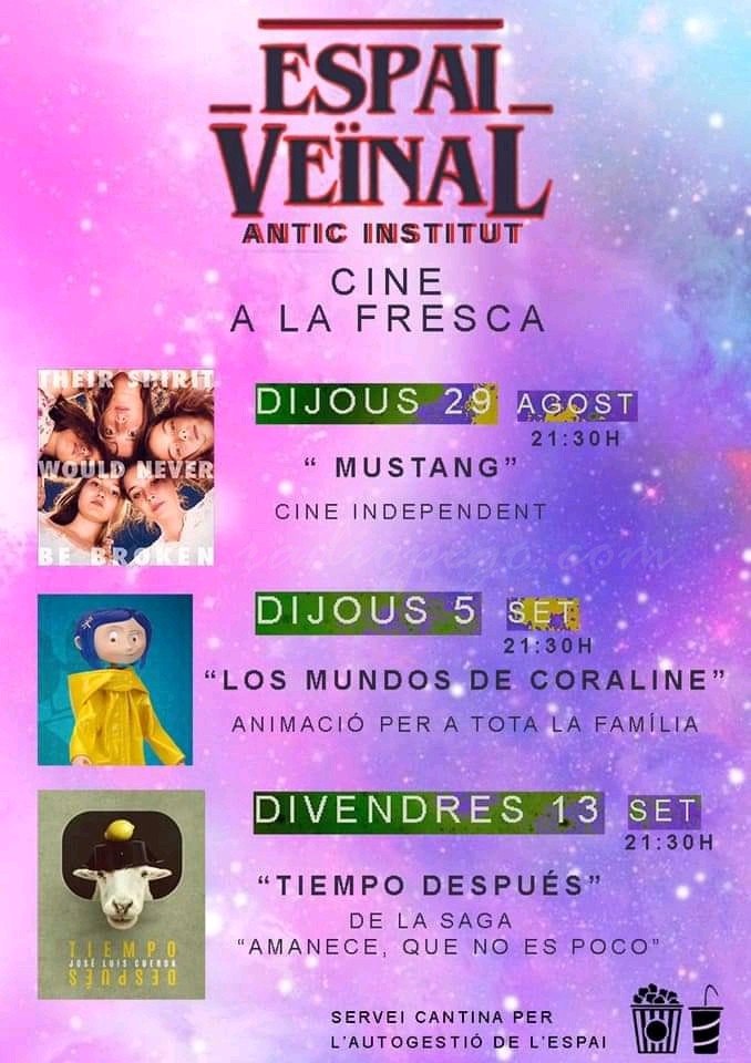 L’Espai Veïnal tanca la temporada de l’estiu amb cinema a la fresca