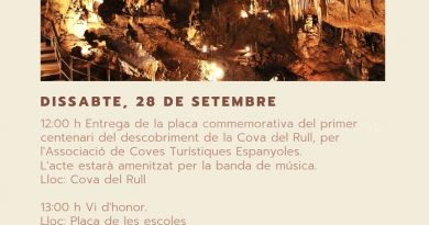 Aquest cap de setmana es commemora el centenari del descobriment de la Cova del Rull