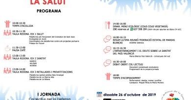 La plataforma comarcal per la sanitat pública organitza la jornada “Un país per la salut”