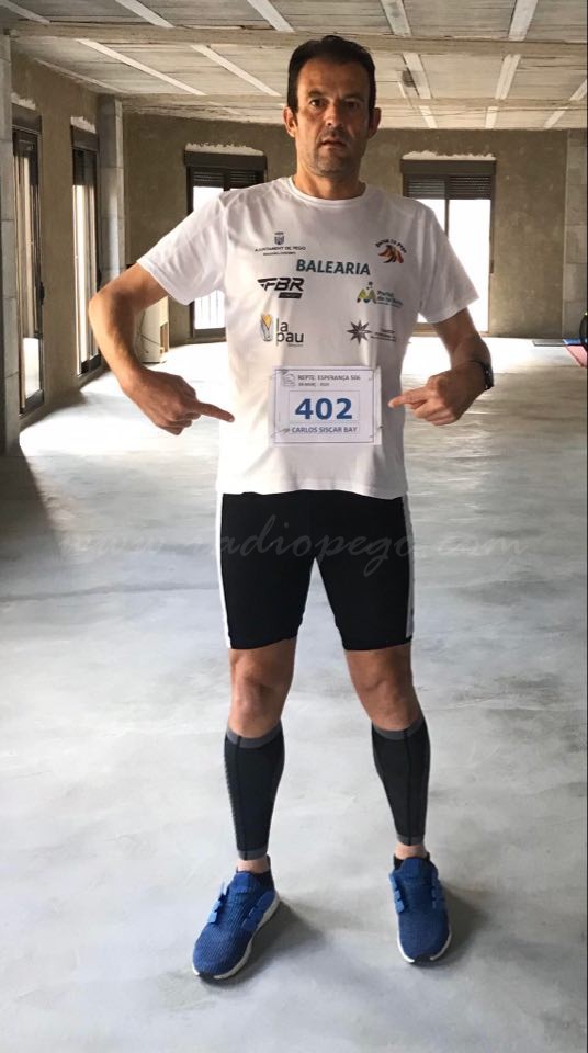 Carlos Siscar Bay ha assolit el repte solidari de fer una marató dins de casa