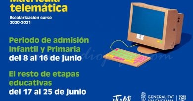 La Conselleria d’Educació activa el 8 de juny l’admissió telemàtica al web telematricula.es