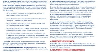 Hui han entrat en vigor les noves restriccions contra la COVID-19