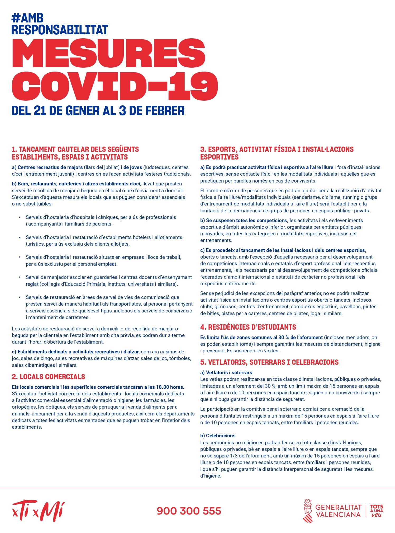 Hui han entrat en vigor les noves restriccions contra la COVID-19