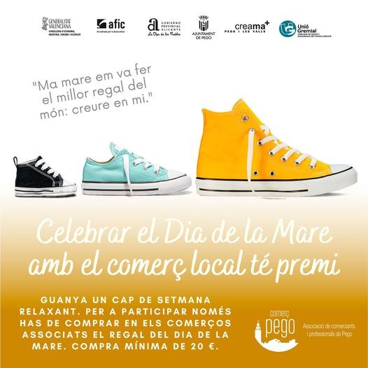 Demà finalitza la campanya dels comerciants de Pego pel Dia de la Mare