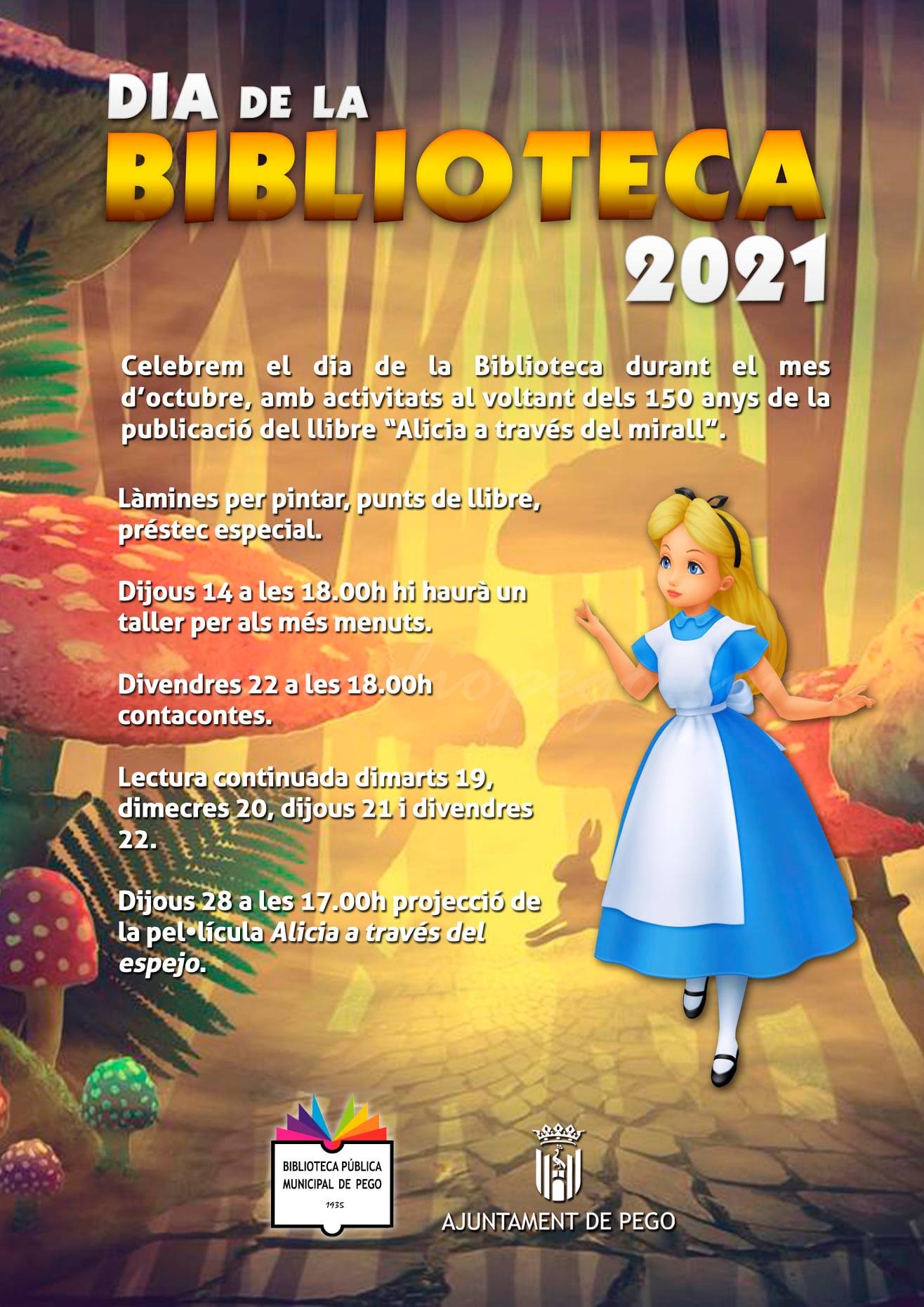Activitats relacionades amb “Alícia a través del mirall” per al Dia de la Biblioteca