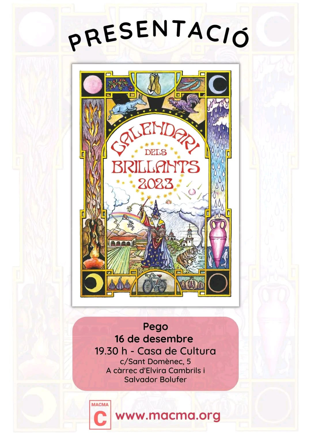 Demà es presenta a Pego el Calendari dels Brillants 2023