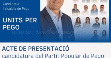 Presentació de la llista de Populars Pego