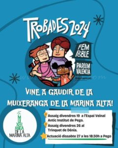 La Muixeranga de la Marina Alta convoca la ciutadania a participar en el seu assaig a Pego