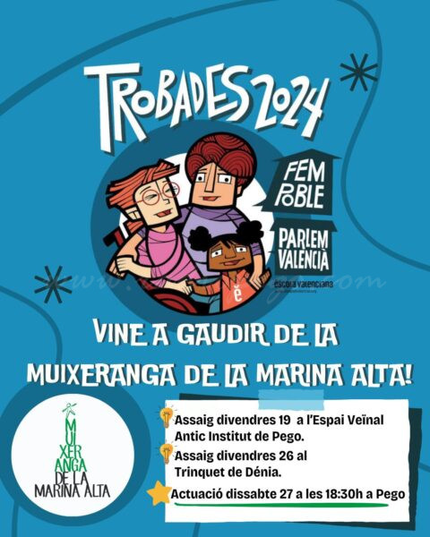 La Muixeranga de la Marina Alta convoca la ciutadania a participar en el seu assaig a Pego