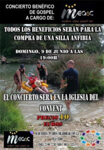 Acció Urgent organitza un concert benèfic per a comprar una cadira amfíbia