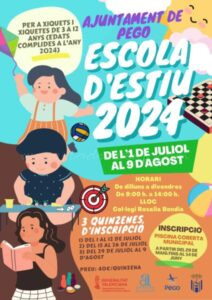 La regidoria d’Esports ofereix 150 places en l’Escola d’Estiu