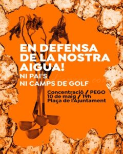 Pego Viu convoca una concentració en defensa de l’aigua