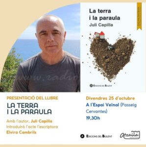 Atzaïla presenta ‘La terra i la paraula’ de Juli Capilla, premi Josep Vicent Marqués d’assaig