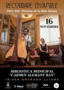 Recordare Ensamble et convida a viatjar al París del 1900 este dissabte a través de la música de la Belle Époque