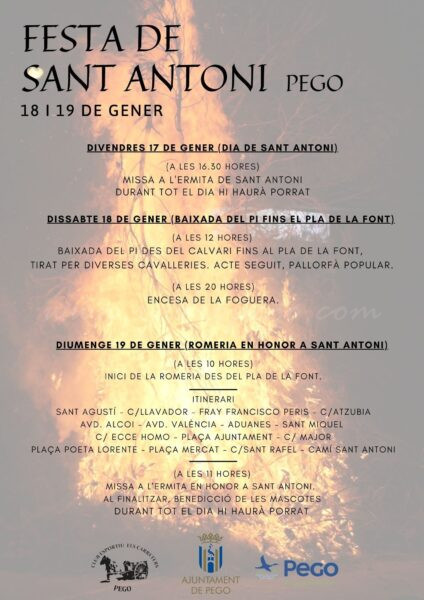 Sant Antoni enceta el calendari festiu de 2025 a Pego