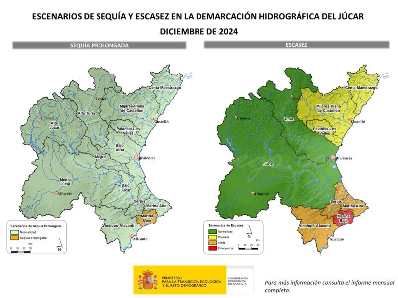La Marina Alta continua en situació d’alerta per escassetat d’aigua