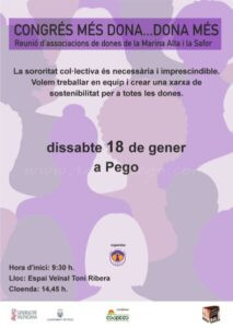 Dones Cabal organitza dissabte 18 el congrés ‘Més dona… Dona més’