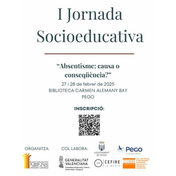 Lola Cabrillana aborda hui per què es produïx el fracàs escolar i l’absentisme en la I jornada socioeducativa que se celebra a Pego