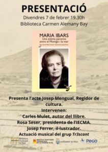 Cita amb ‘Maria Ibars. Una estima perenne entre el Montgó i la mar’, a la biblioteca de Pego