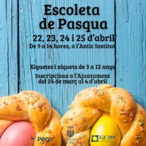 Oberta la inscripció a l’Escoleta de Pasqua municipal 2025