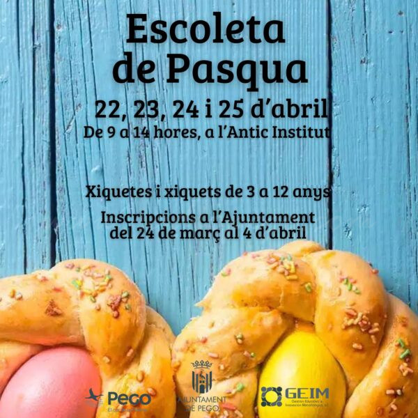Oberta la inscripció a l’Escoleta de Pasqua municipal 2025