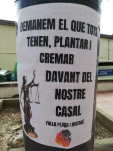 La Falla Plaça i Natzarè demana plantar el monument faller davant el casal