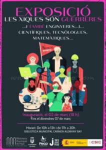 Pego acull l’exposició del CSIC ‘Les xiques són guerreres i també enginyeres, científiques, tecnòlogues, matemàtiques…’