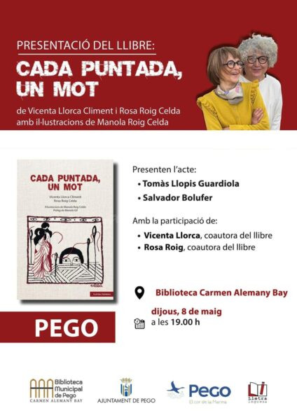 ‘Cada puntada, un mot’ es presenta a Pego