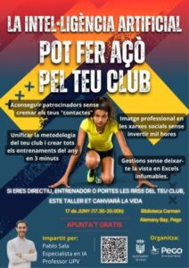 L’Ajuntament de Pego, el primer de la Comunitat Valenciana en oferir un taller sobre IA aplicada a la gestió esportiva