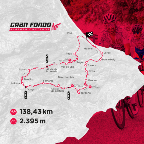 El Gran Fons Alberto Contador alterarà el trànsit dissabte al matí a Pego