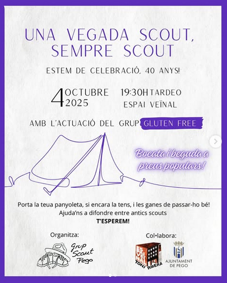 El Grup Scout Pego bufa 40 ciris