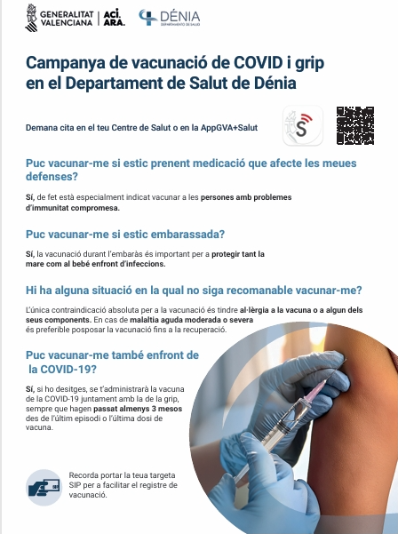 En marxa la campanya de vacunació de la grip i la Covid al Centre de Salut de Pego
