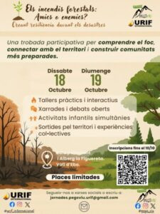 ‘Els incendis forestals: amics o enemics?’, és la reflexió que llancen Pego Viu i URIF Internacional